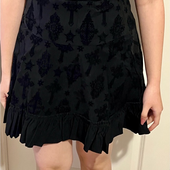 Killstar Amelie flocked mini skirt - Picture 3 of 7